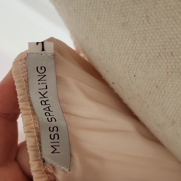 Pastel multicolor tiered dress 3/4 sleeve L XL pink yellow green blue prariecore - Picture 6 of 16